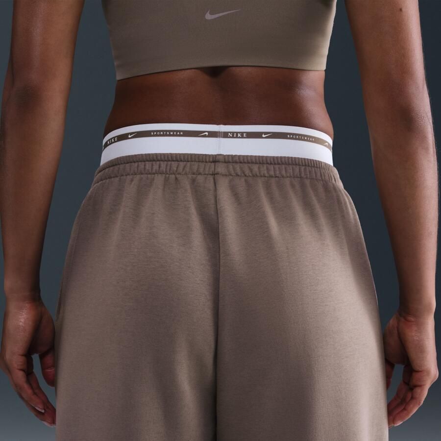 Nike Phoenix Fleece Joggingbroek met hoge taille voor dames Bruin - Foto 2
