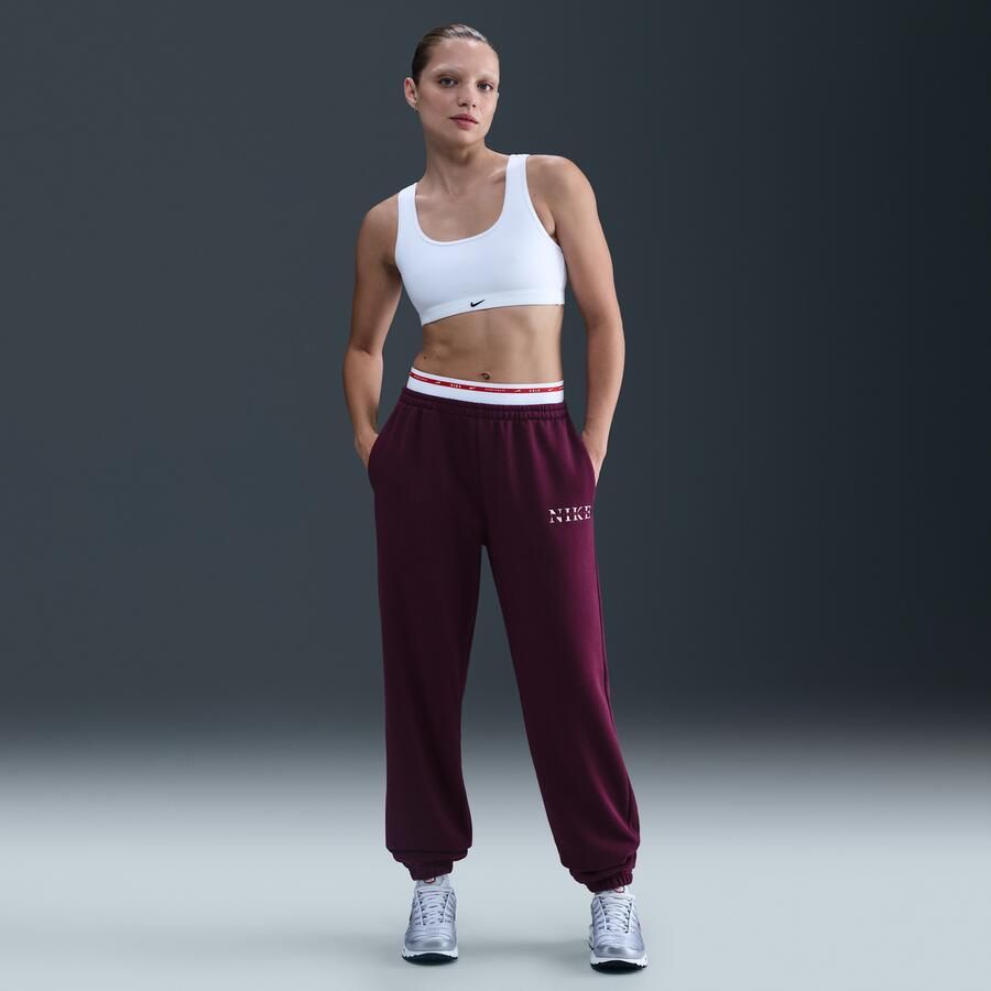 Nike Phoenix Fleece Joggingbroek met hoge taille voor dames Rood - Foto 4