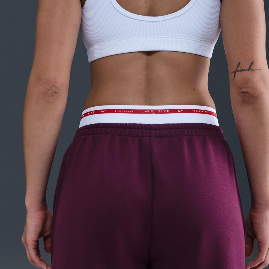 Nike Phoenix Fleece Joggingbroek met hoge taille voor dames Rood - Foto 2
