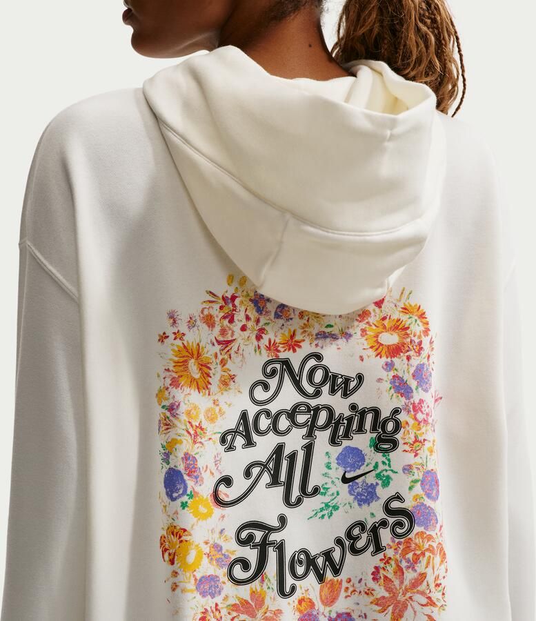Nike Phoenix Fleece oversized basketbalhoodie voor dames Wit - Foto 3