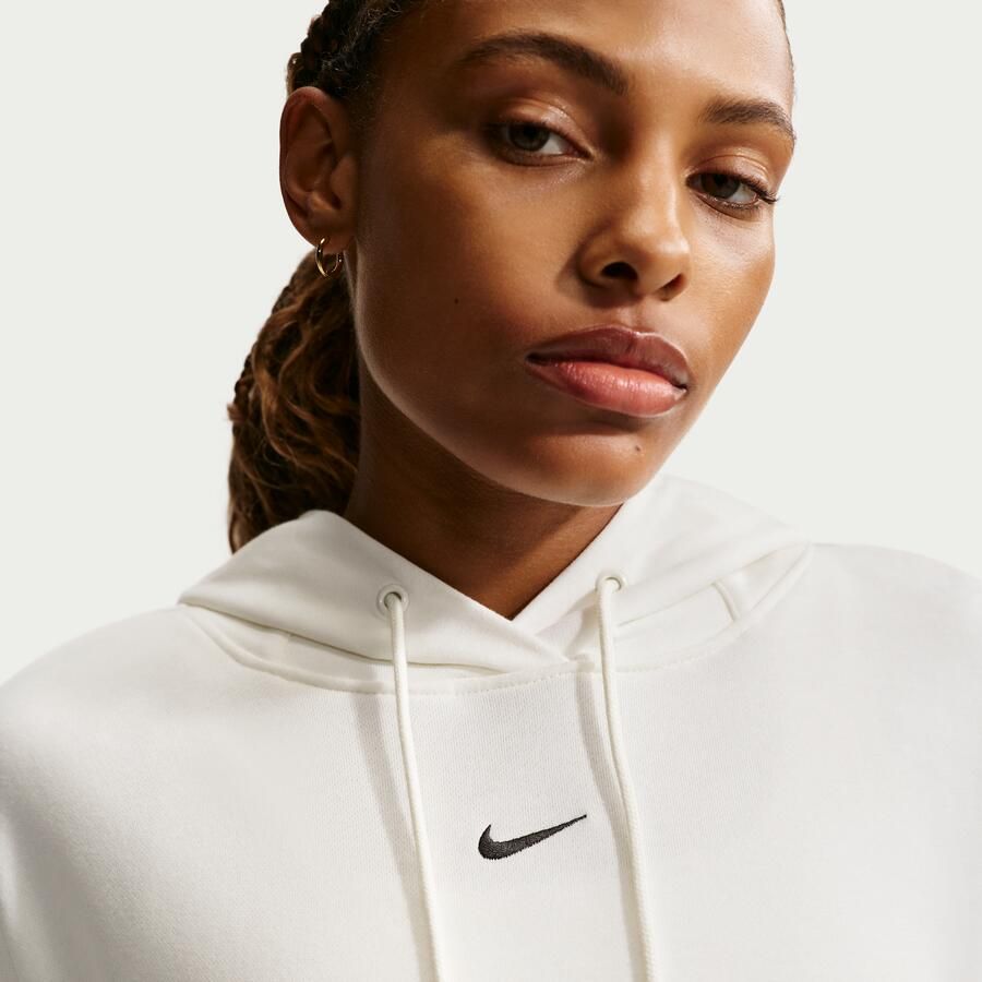 Nike Phoenix Fleece oversized basketbalhoodie voor dames Wit