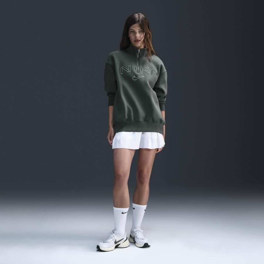 Nike Sportswear Phoenix Fleece oversized damestop met logo en korte rits voor dames Groen - Foto 2
