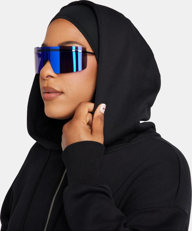 Nike Phoenix Fleece Oversized fleecehoodie met rits over de hele lengte voor dames Zwart - Foto 4