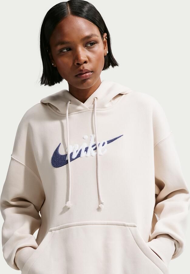 Nike Phoenix Fleece oversized hoodie met logo voor dames Bruin - Foto 4