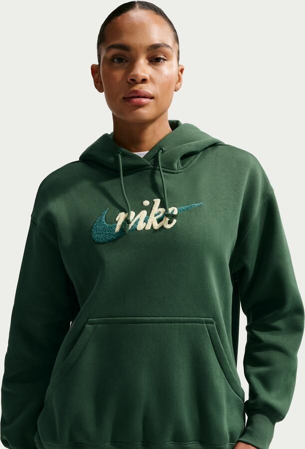 Nike Phoenix Fleece oversized hoodie met logo voor dames Groen - Foto 4