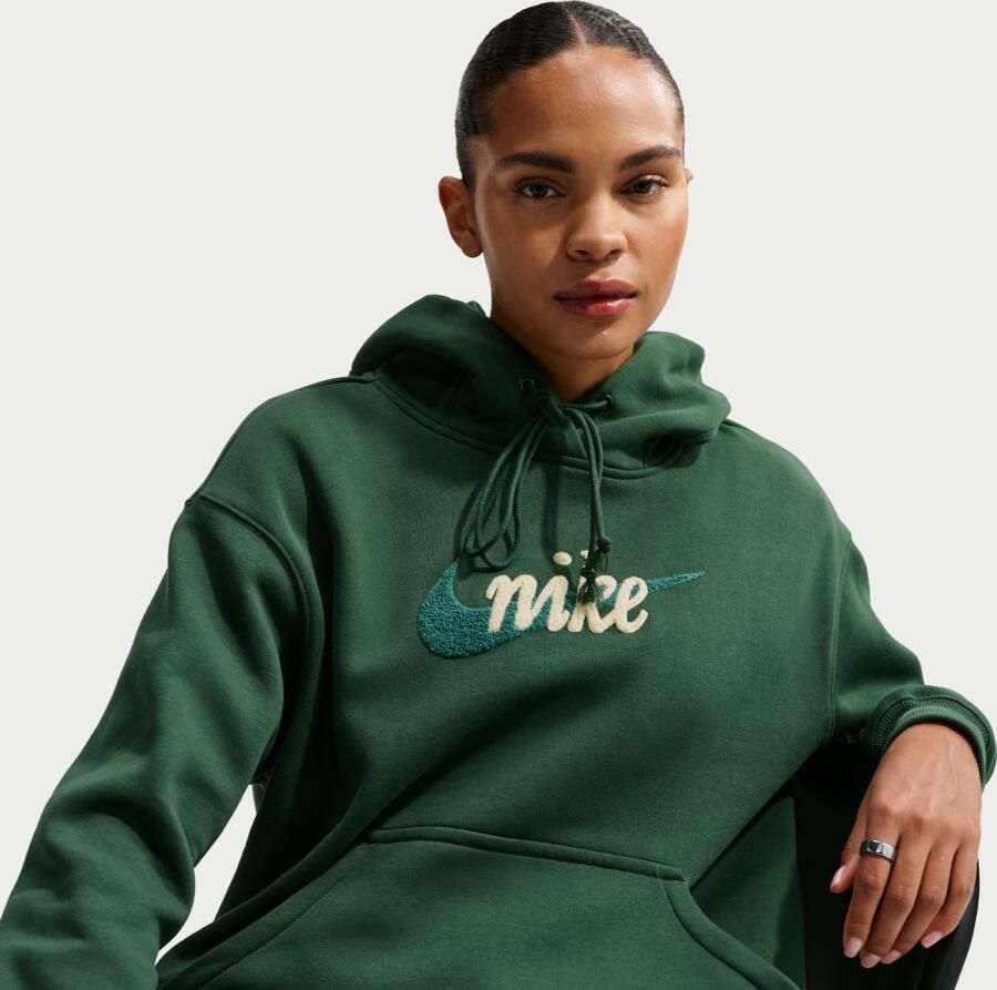 Nike Phoenix Fleece oversized hoodie met logo voor dames Groen - Foto 3