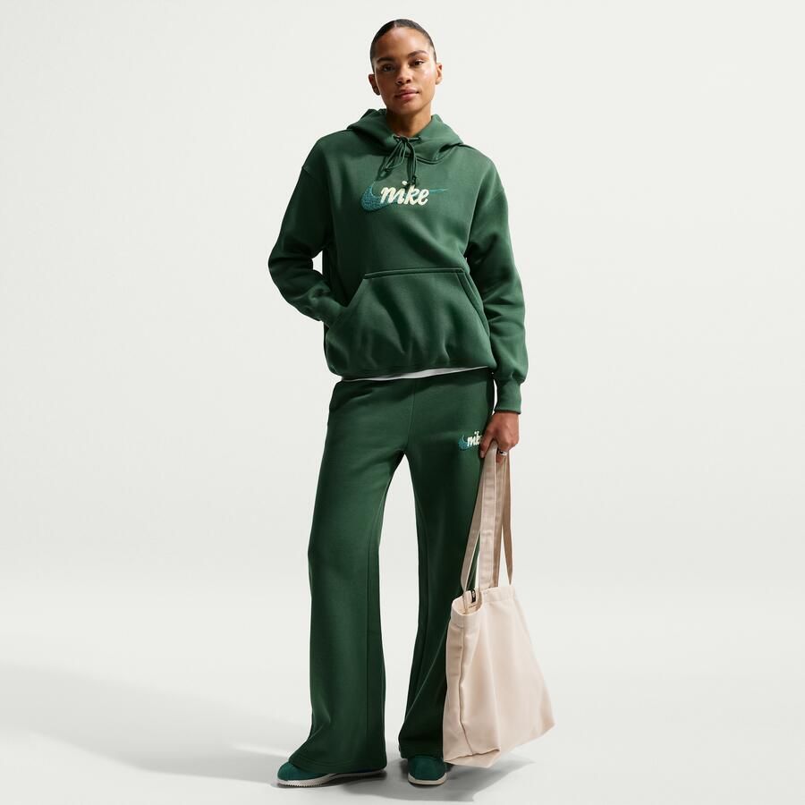 Nike Phoenix Fleece oversized hoodie met logo voor dames Groen