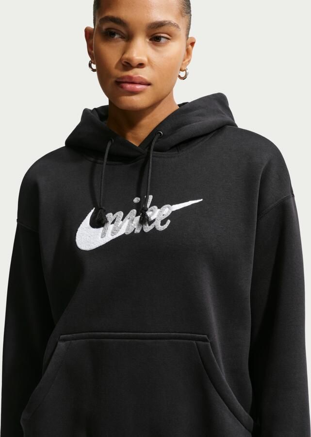 Nike Phoenix Fleece oversized hoodie met logo voor dames Zwart - Foto 4
