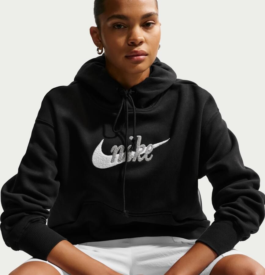 Nike Phoenix Fleece oversized hoodie met logo voor dames Zwart - Foto 2