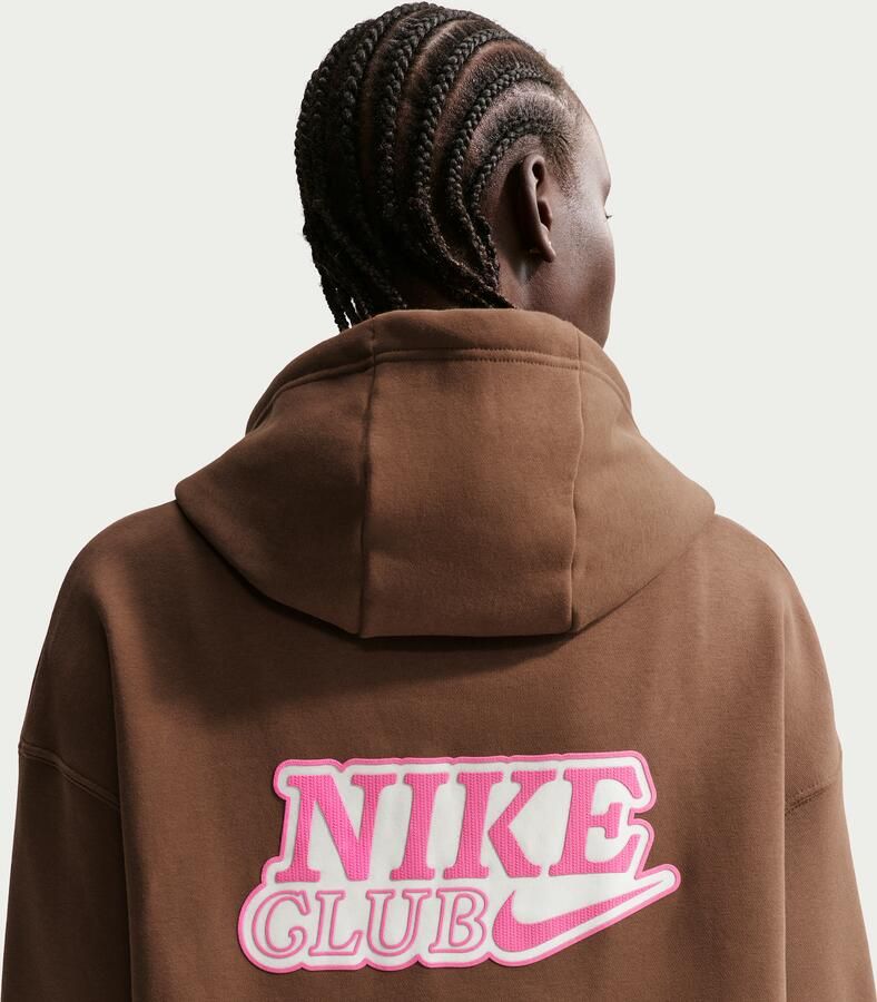 Nike Phoenix Fleece Oversized hoodie voor dames Bruin - Foto 3