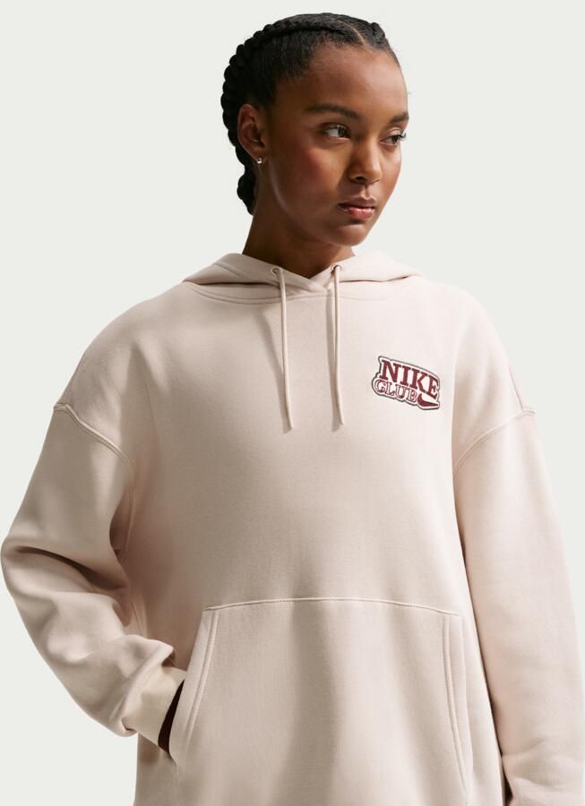 Nike Phoenix Fleece Oversized hoodie voor dames Bruin - Foto 4