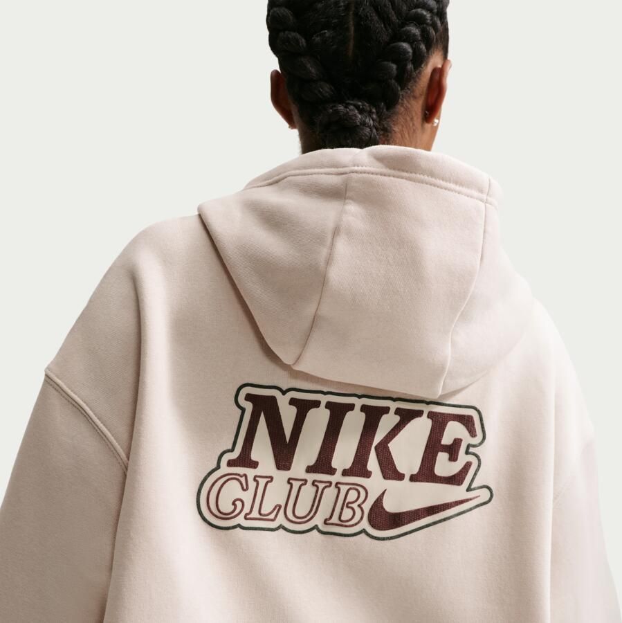Nike Phoenix Fleece Oversized hoodie voor dames Bruin - Foto 3