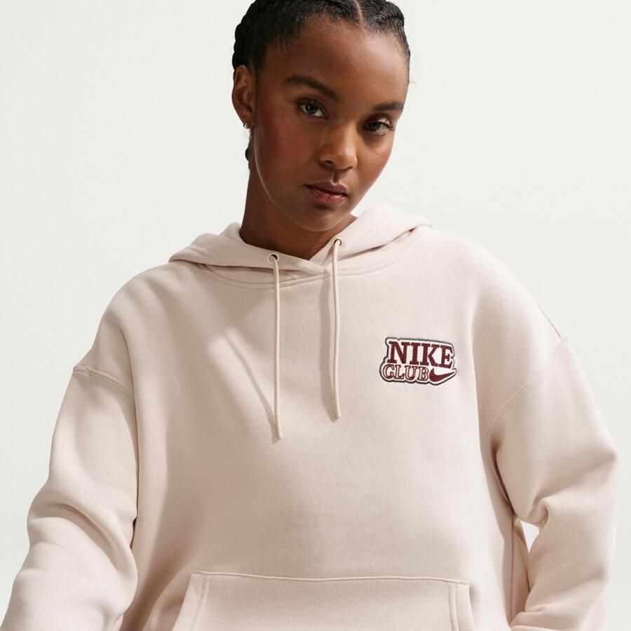 Nike Phoenix Fleece Oversized hoodie voor dames Bruin