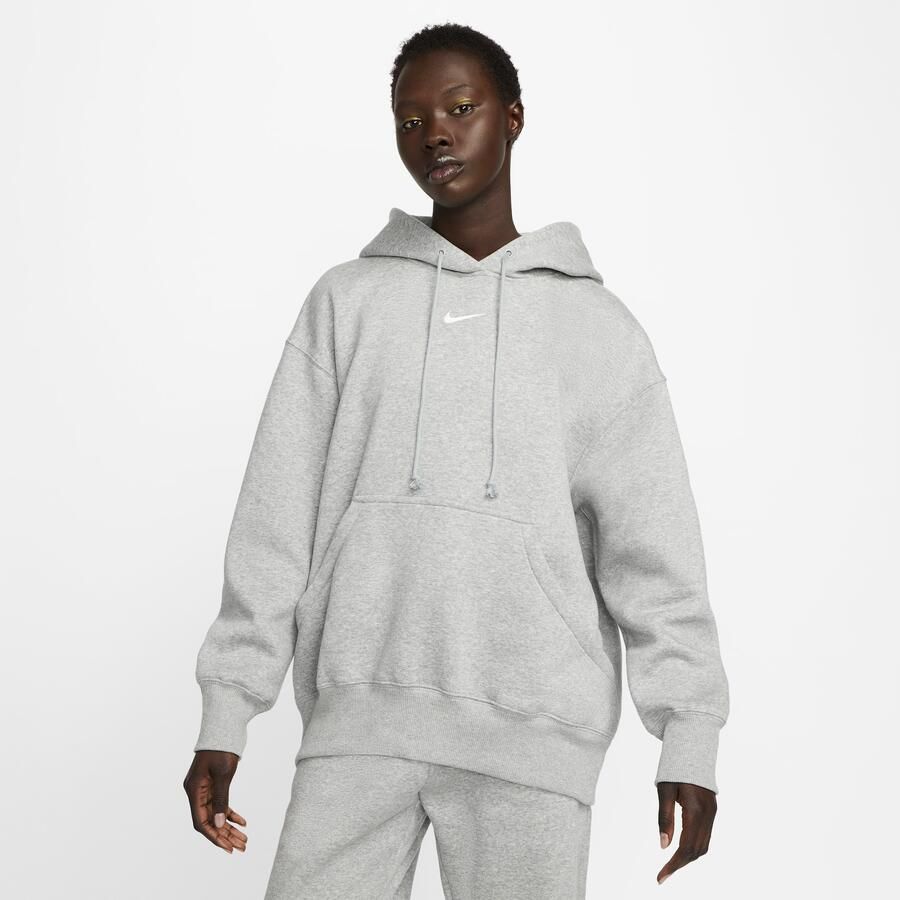 Nike Sportswear Phoenix Fleece Oversized Hoodie Hoodies Kleding dk grey heather sail maat: XS beschikbare maaten:XS S M L XL - Foto 4