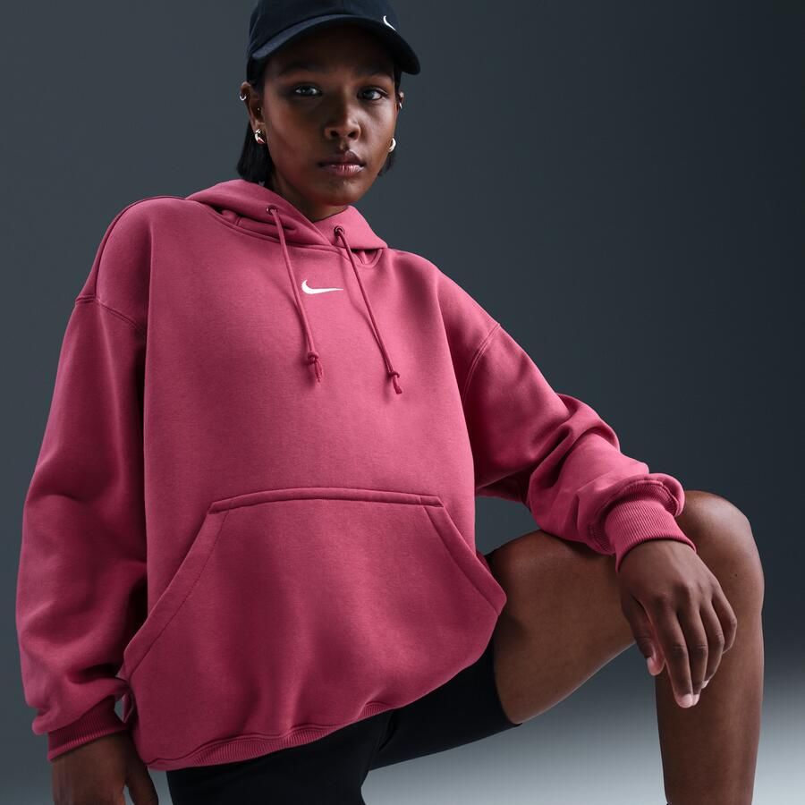 Nike Phoenix Fleece Oversized hoodie voor dames Paars - Foto 2