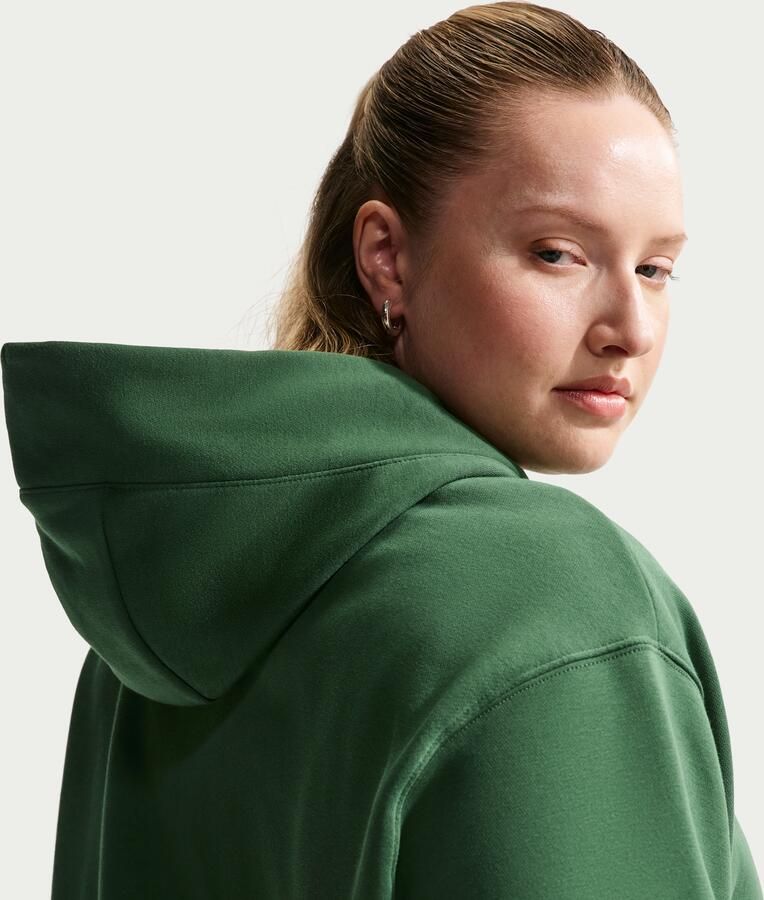Nike Phoenix Fleece oversized hoodie voor dames (Plus Size) Groen - Foto 2