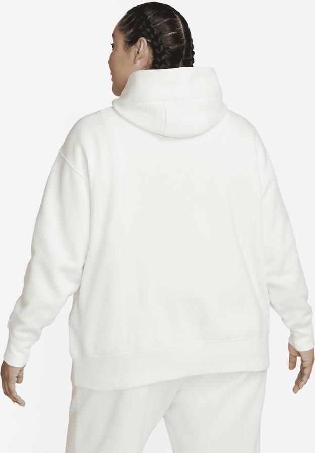 Nike Phoenix Fleece oversized hoodie voor dames (Plus Size) Wit - Foto 3