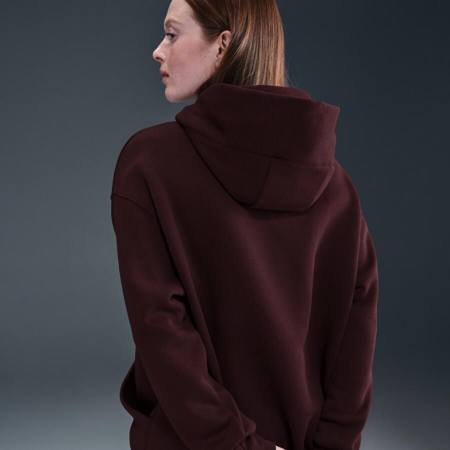 Nike Phoenix Fleece Oversized hoodie voor dames Rood