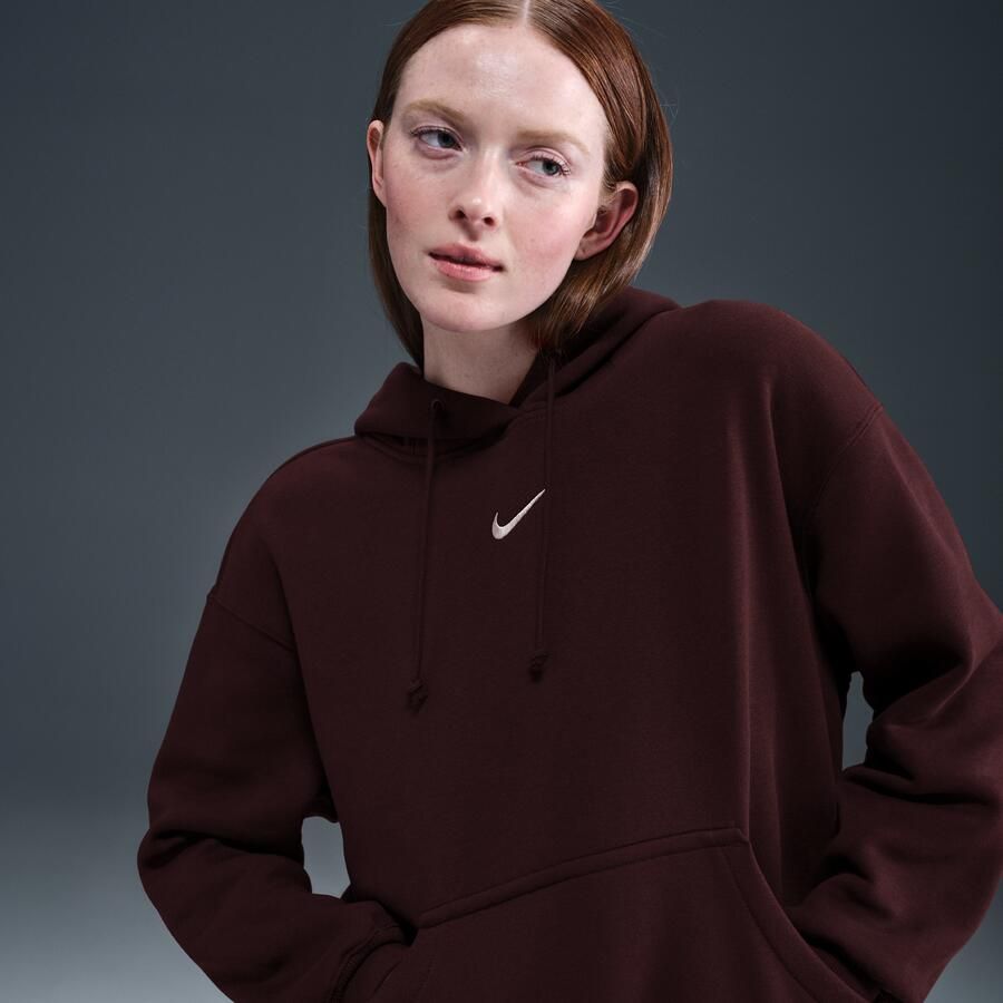 Nike Phoenix Fleece Oversized hoodie voor dames Rood - Foto 2