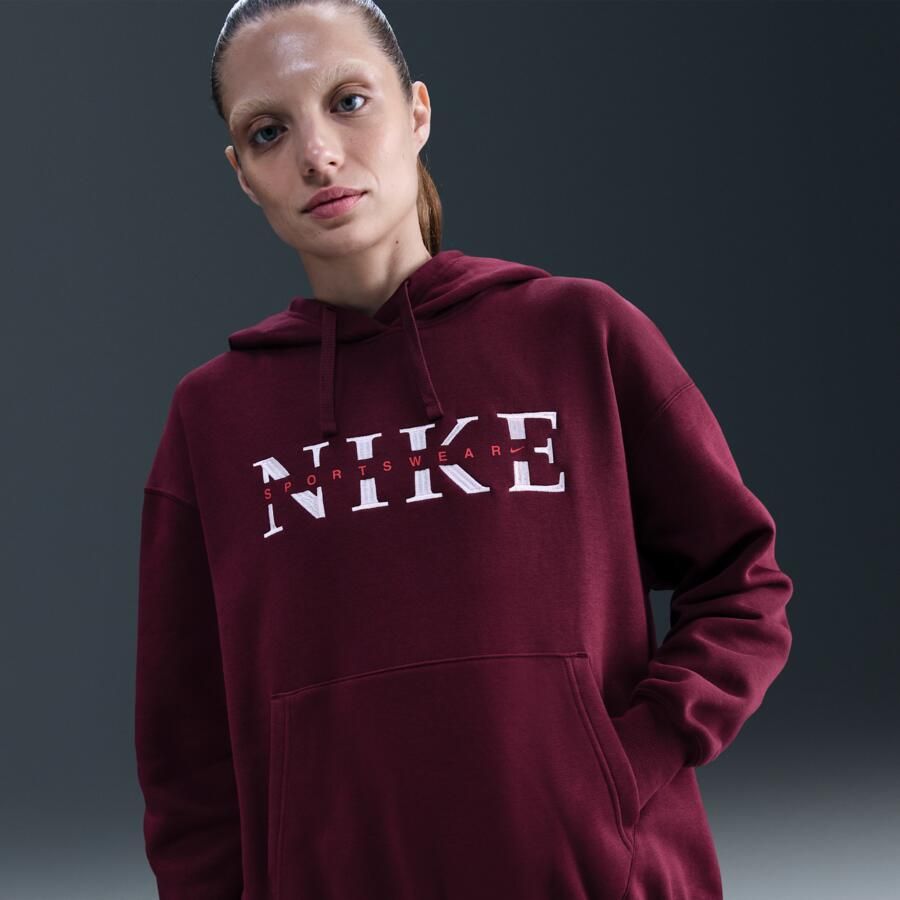 Nike Phoenix Fleece Oversized hoodie voor dames Rood - Foto 4