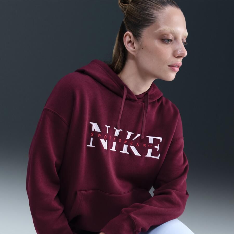 Nike Phoenix Fleece Oversized hoodie voor dames Rood - Foto 2