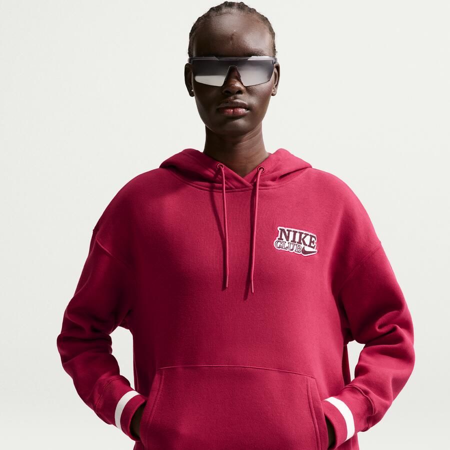 Nike Phoenix Fleece Oversized hoodie voor dames Rood - Foto 4