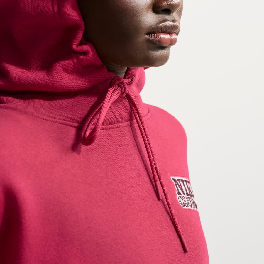 Nike Phoenix Fleece Oversized hoodie voor dames Rood