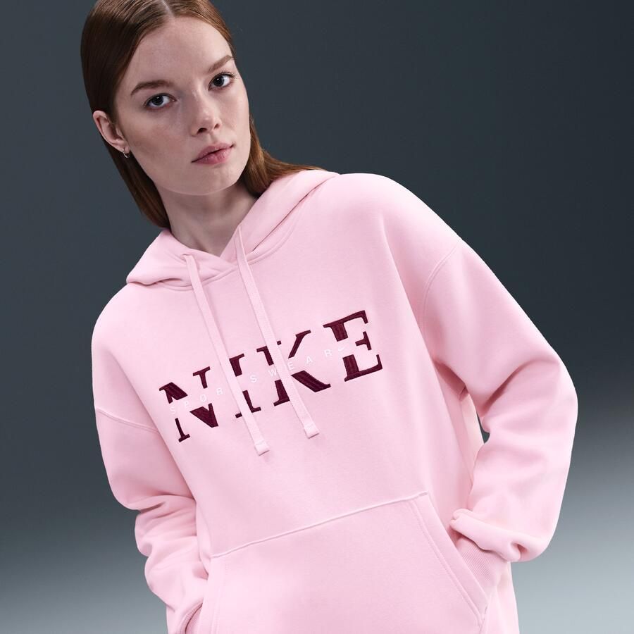 Nike Phoenix Fleece Oversized hoodie voor dames Roze - Foto 4