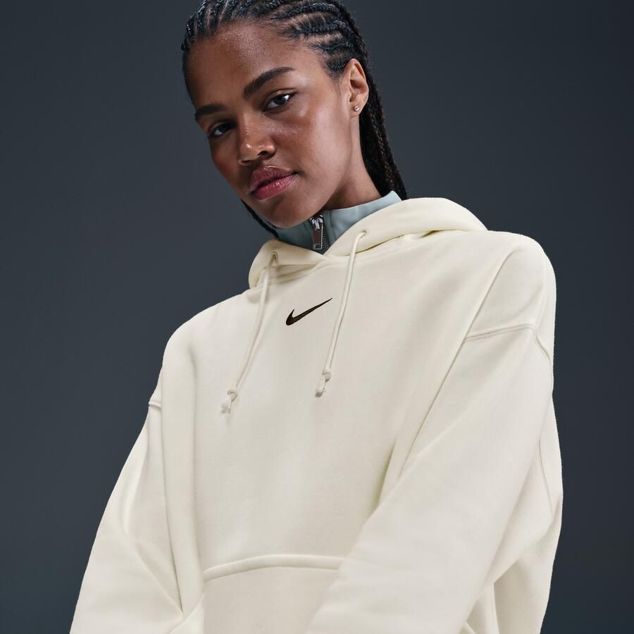 Nike Sportswear Phoenix Fleece Women's Oversized Pullover Hoodie Hoodies Kleding sail black maat: L beschikbare maaten:L - Foto 3