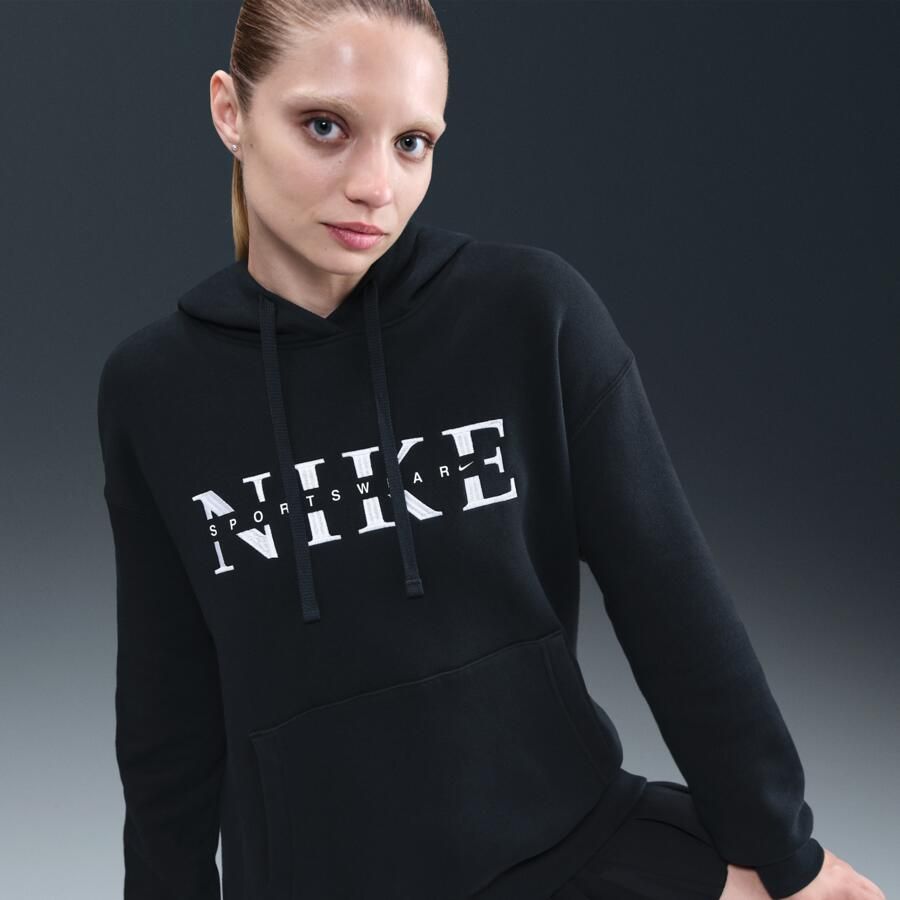 Nike Phoenix Fleece Oversized hoodie voor dames Zwart - Foto 4