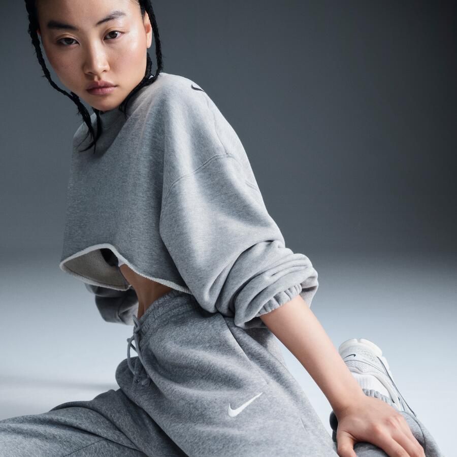 Nike Phoenix Fleece Oversized joggingbroek met hoge taille voor dames Grijs - Foto 4