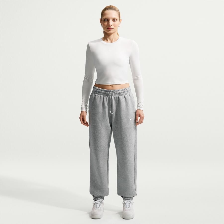 Nike Phoenix Fleece Oversized joggingbroek met hoge taille voor dames Grijs - Foto 5