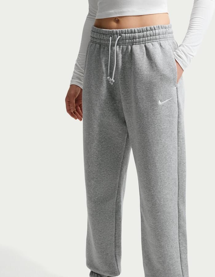 Nike Phoenix Fleece Oversized joggingbroek met hoge taille voor dames Grijs - Foto 8