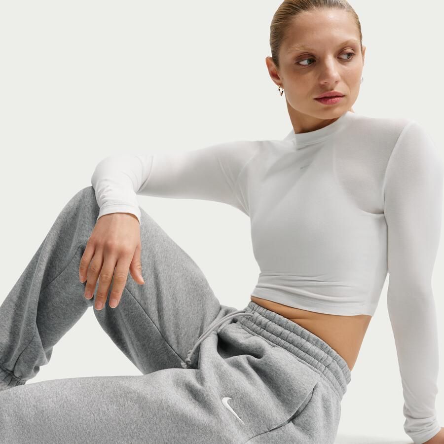 Nike Phoenix Fleece Oversized joggingbroek met hoge taille voor dames Grijs - Foto 6