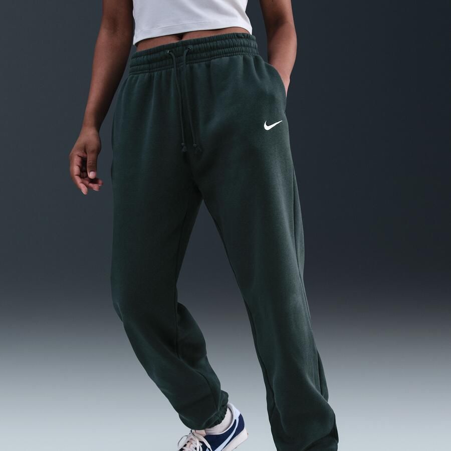 Nike Phoenix Fleece Oversized joggingbroek met hoge taille voor dames Groen