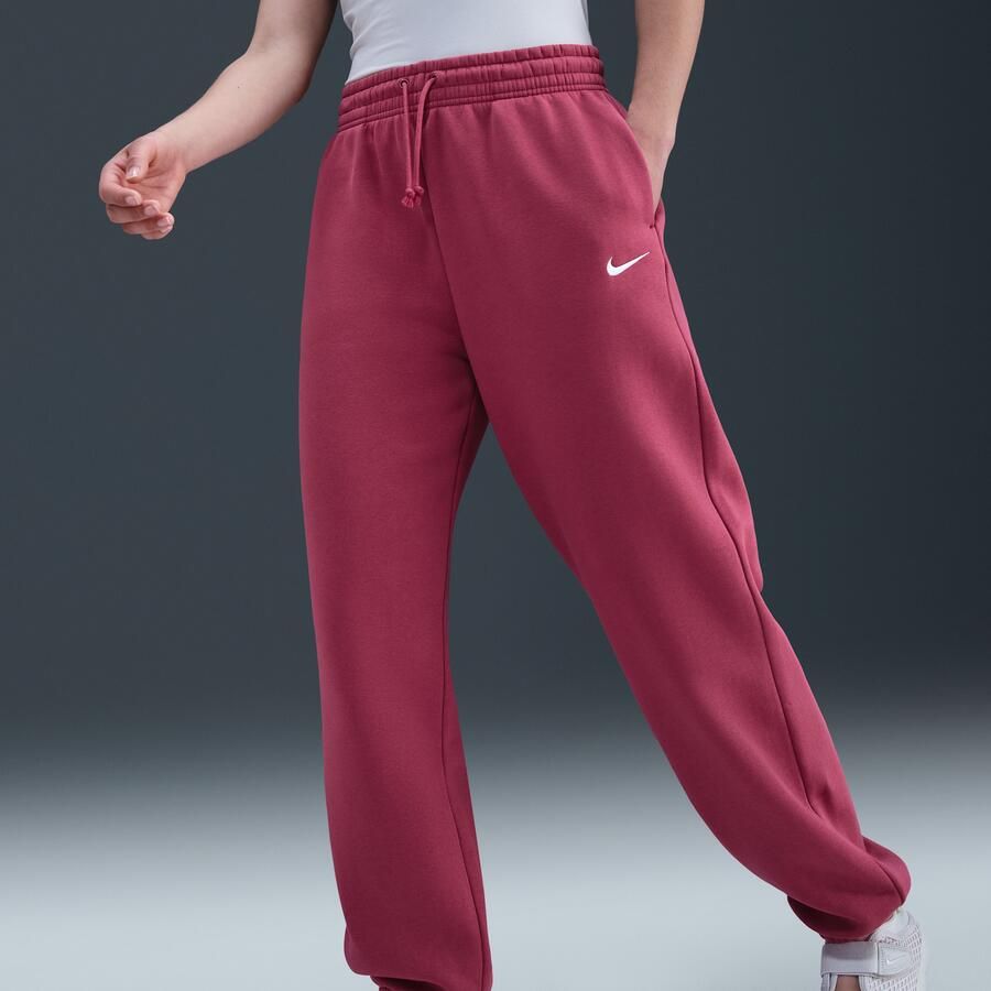 Nike Phoenix Fleece Oversized joggingbroek met hoge taille voor dames Paars