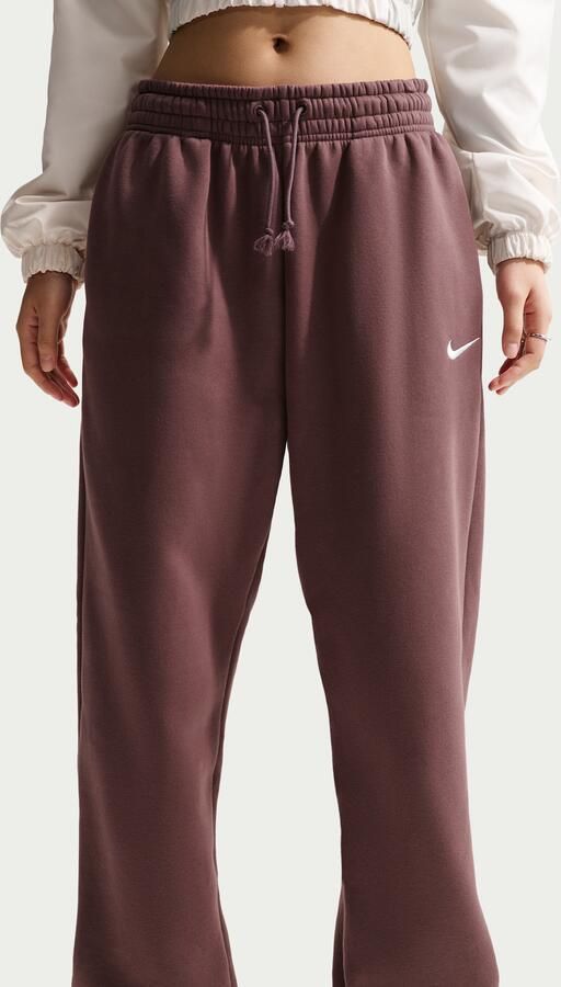 Nike Phoenix Fleece Oversized joggingbroek met hoge taille voor dames Paars - Foto 2