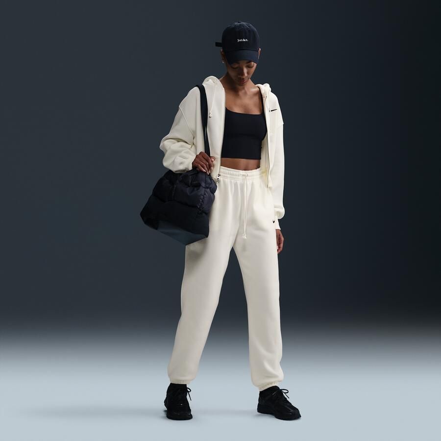 Nike Phoenix Fleece Oversized joggingbroek met hoge taille voor dames Wit - Foto 4