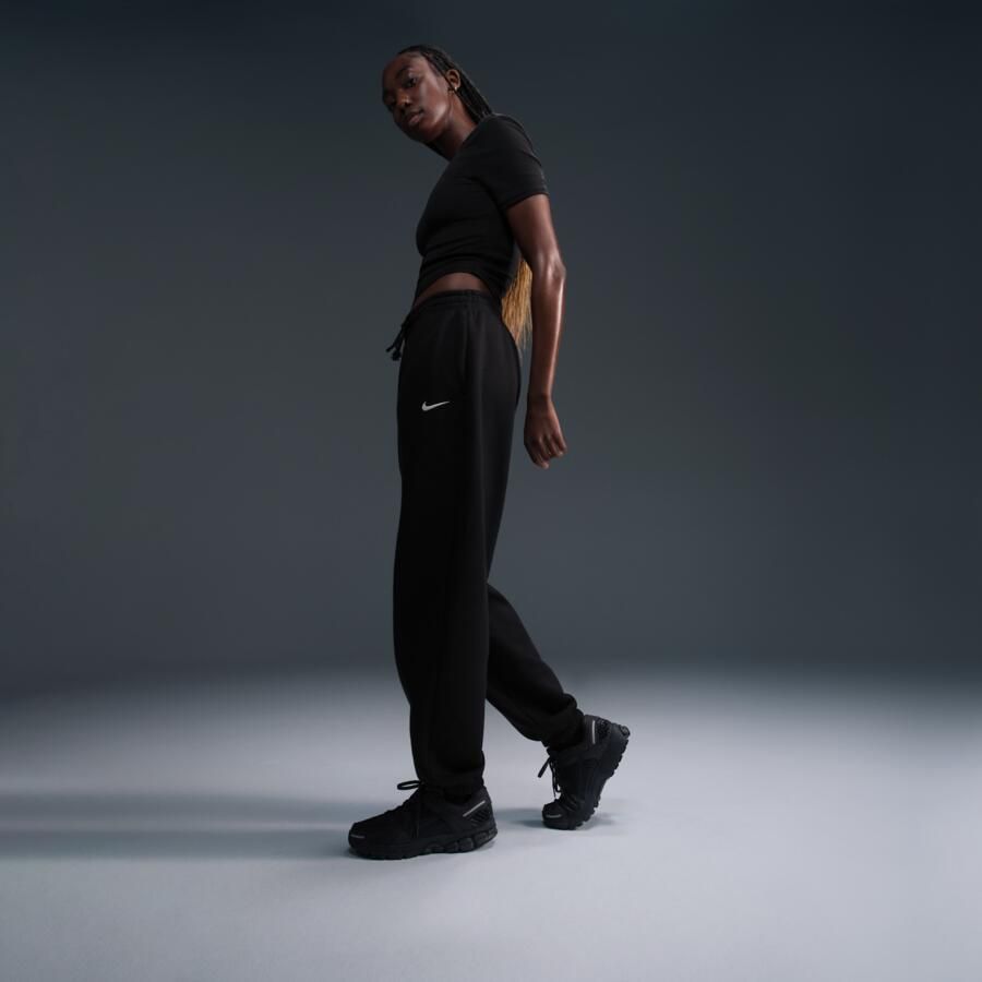 Nike Phoenix Fleece Oversized joggingbroek met hoge taille voor dames Zwart - Foto 2