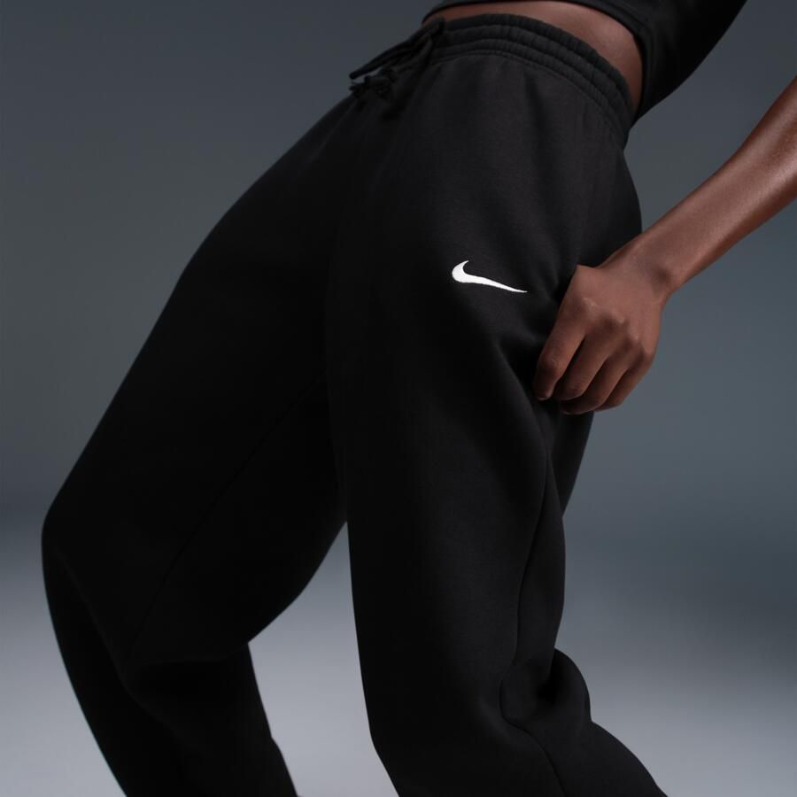 Nike Phoenix Fleece Oversized joggingbroek met hoge taille voor dames Zwart - Foto 3