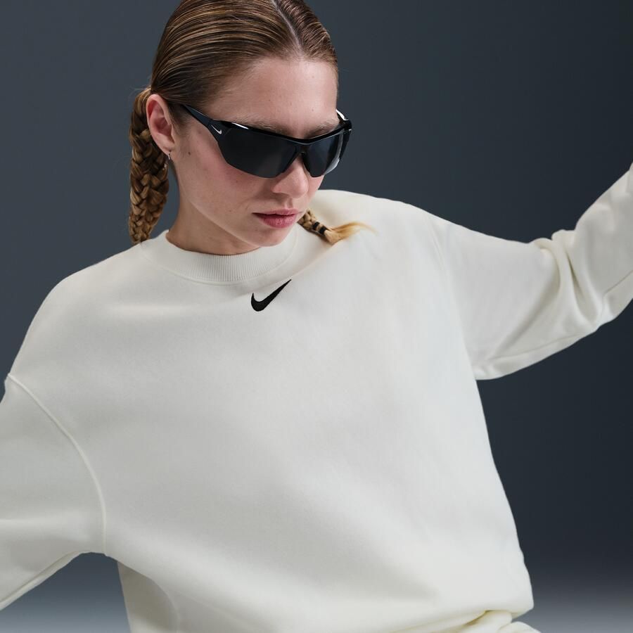 Nike Phoenix Fleece Oversized sweatshirt met ronde hals voor dames Wit - Foto 2
