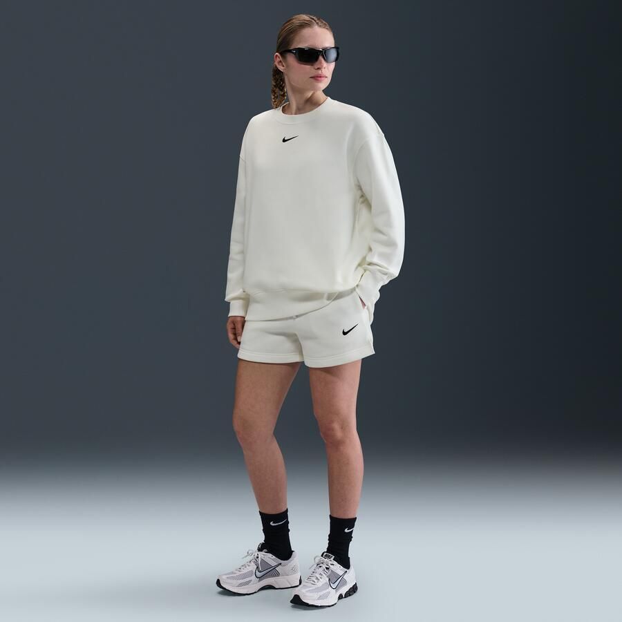 Nike Phoenix Fleece Oversized sweatshirt met ronde hals voor dames Wit - Foto 3