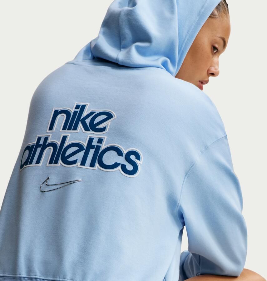 Nike Phoenix Fleece pull-over hoodie voor dames Blauw - Foto 3