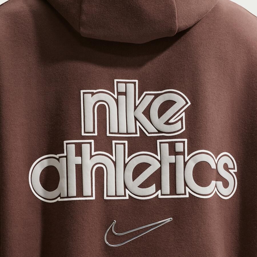 Nike Phoenix Fleece pull-over hoodie voor dames Bruin