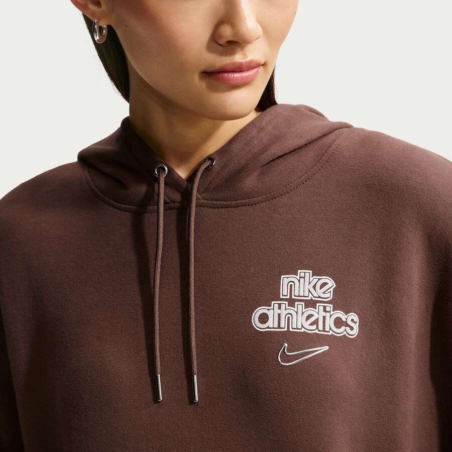 Nike Phoenix Fleece pull-over hoodie voor dames Bruin - Foto 2