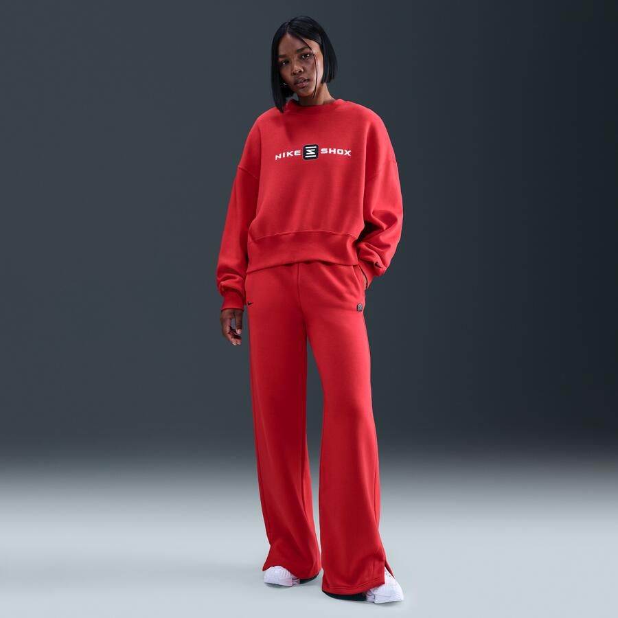 Nike Phoenix Fleece Show damesbroek met hoge taille Rood - Foto 4