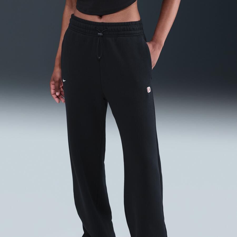 Nike Phoenix Fleece Show damesbroek met hoge taille Zwart