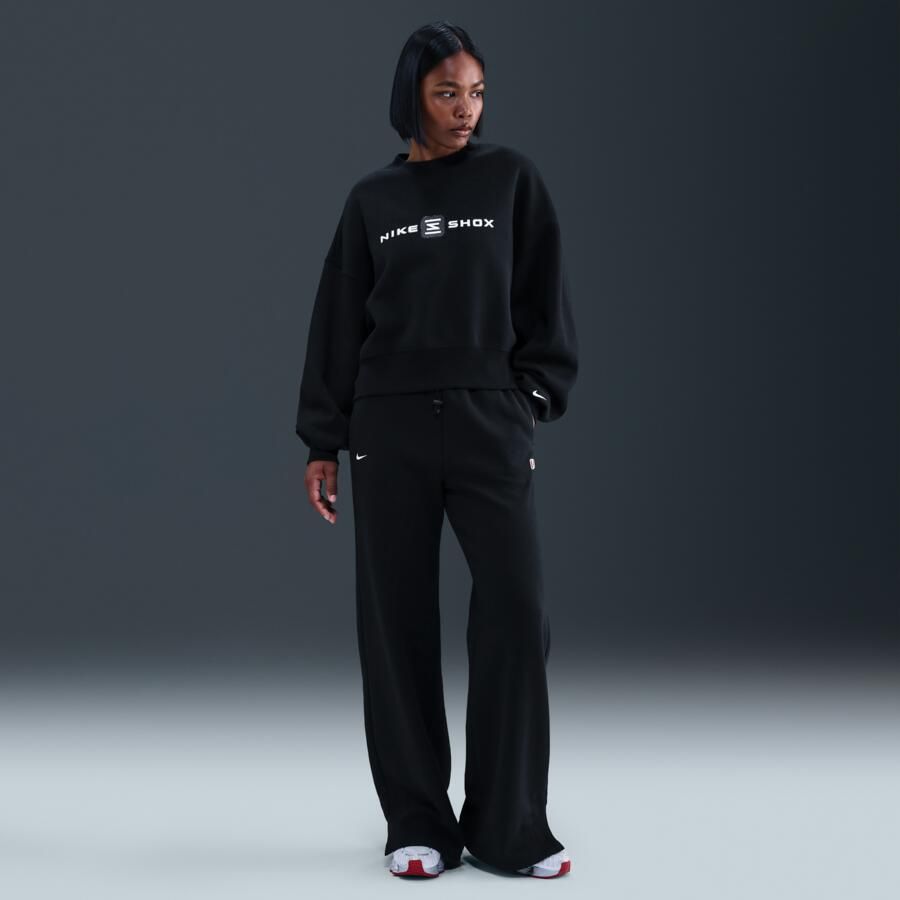 Nike Phoenix Fleece Shox oversized sweatshirt met ronde hals voor dames Zwart - Foto 3