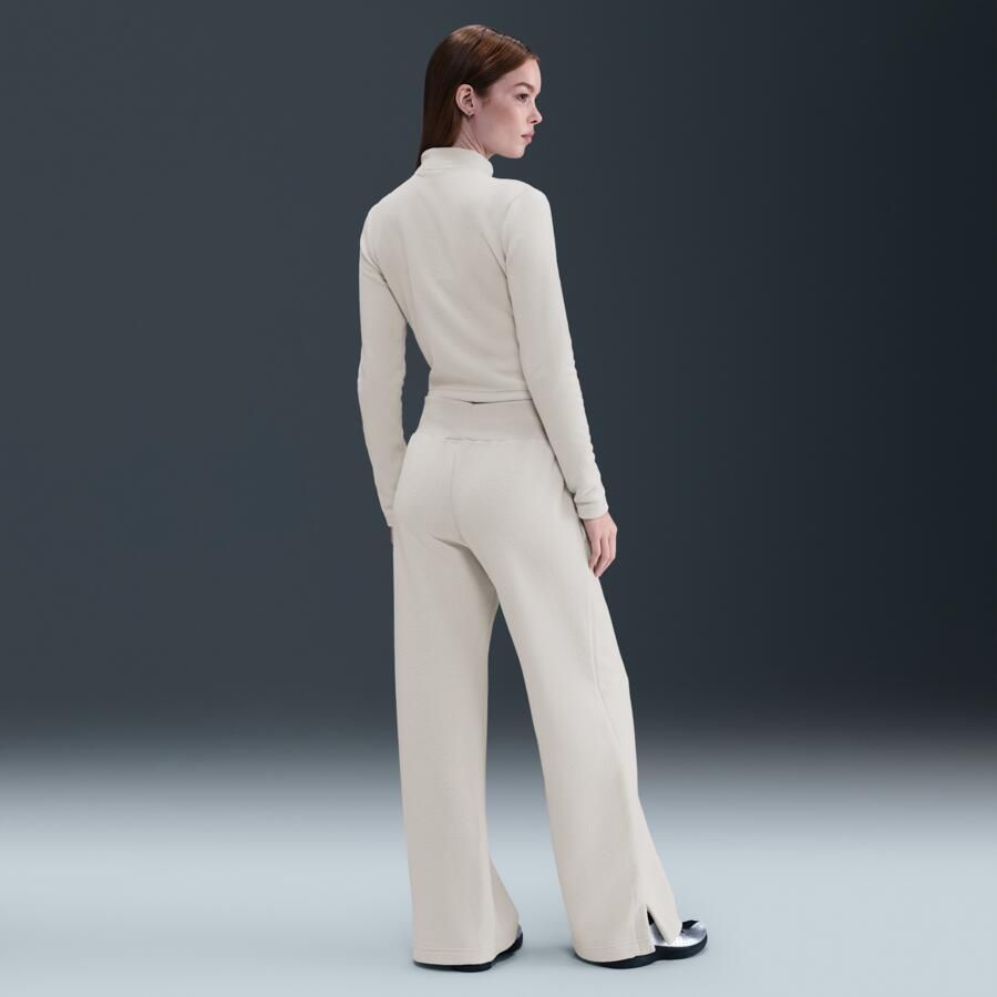 Nike Phoenix Plush knusse fleecebroek met hoge taille en wijde pijpen voor dames Grijs - Foto 3