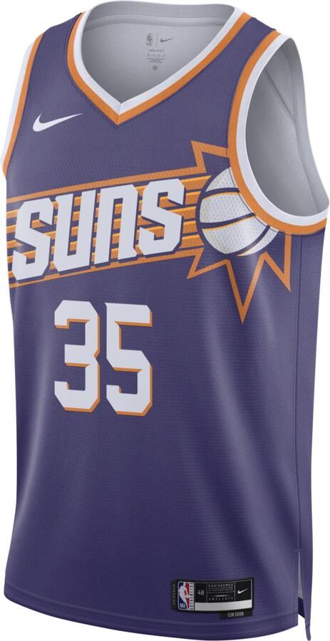 Nike Phoenix Suns 2023 24 Icon Edition Swingman NBA-jersey met Dri-FIT Paars - Foto 2